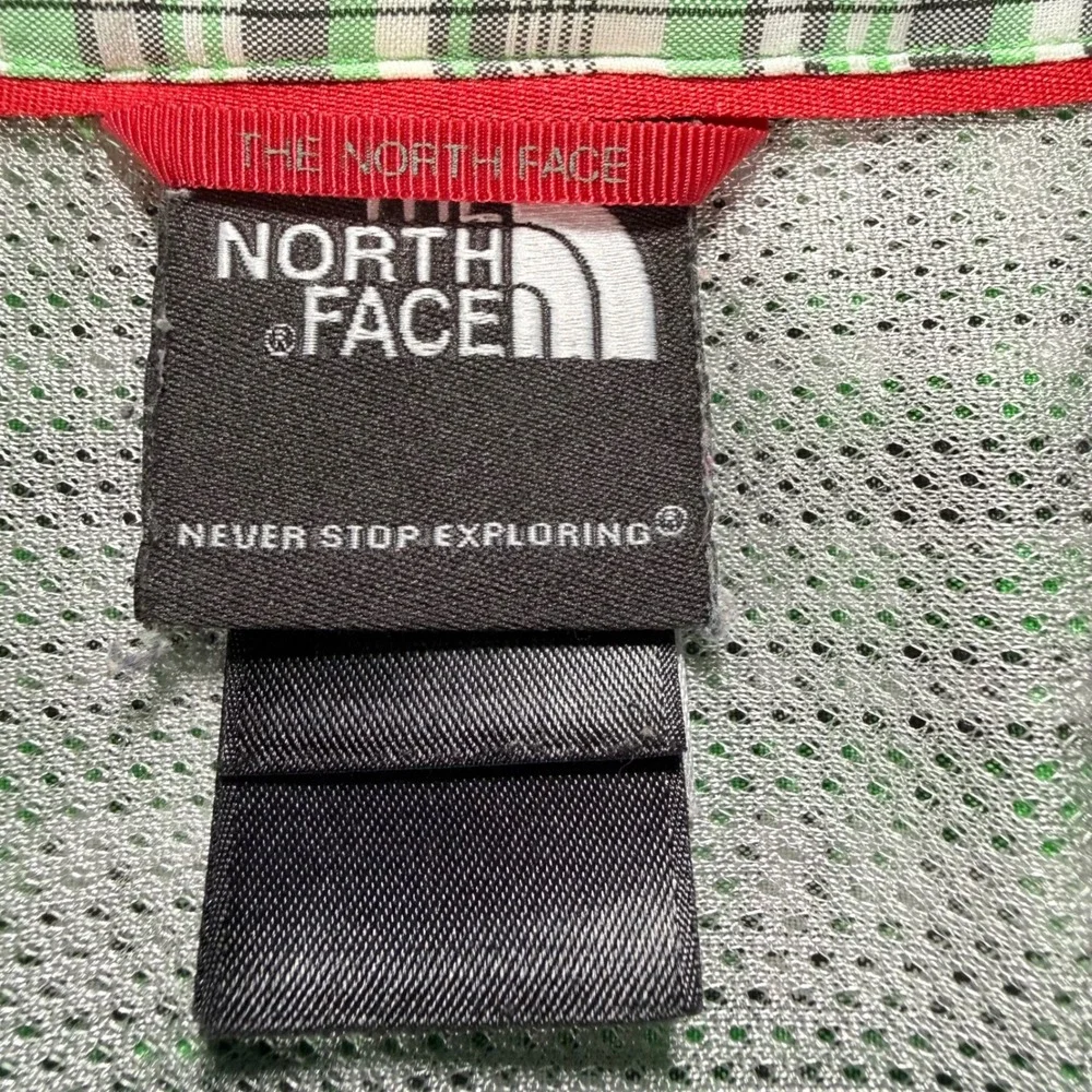The North Face Shirt Mens XXL Green Plaid Short Sleeve Hiking Button Up Outdoor